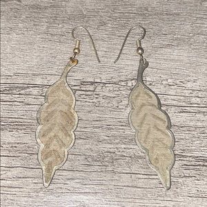 Vintage Silver Leaf Dangling Earrings